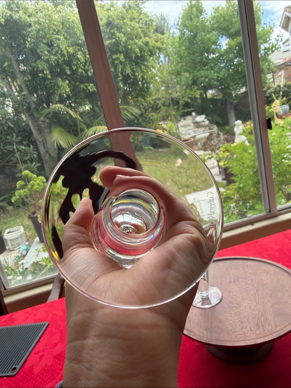 Pair Discontinued Calvin Klein wine  Glass Champagne Flutes stamped